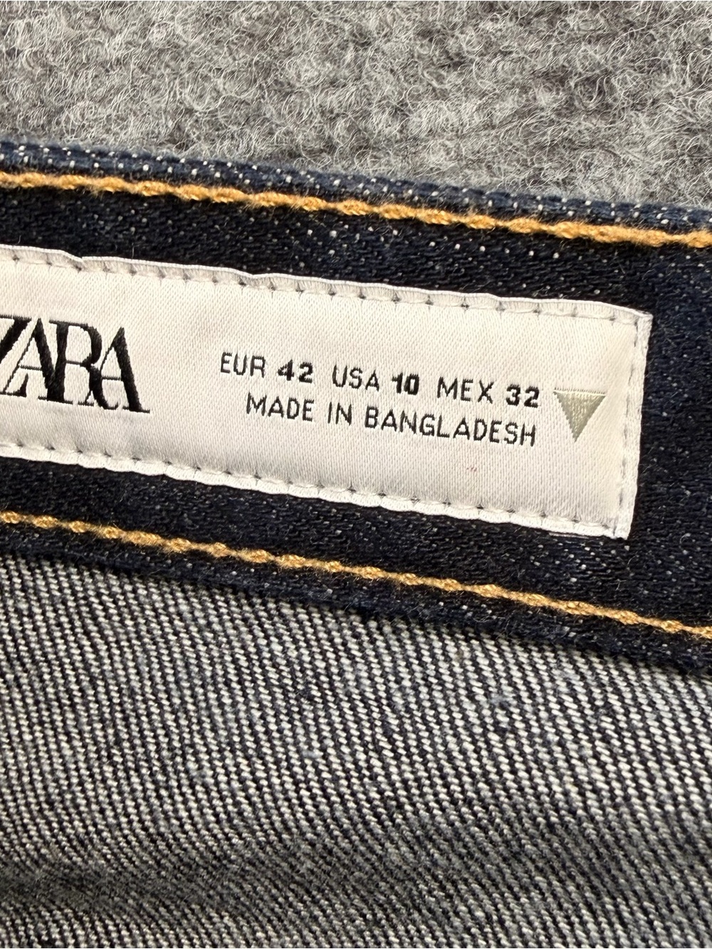 Zara Women’s Size 10 Asymmetrical Crossover Waist Wide Leg Dark Wash Jeans - Picture 11 of 14